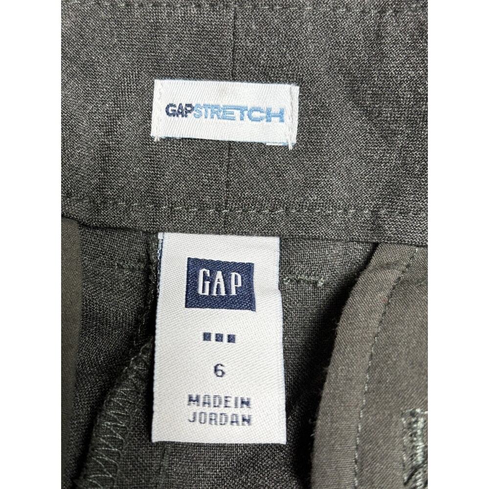 GAP Stretch Ankle Pants Womens Size 6 Gray Straight Leg Mid Rise Stretch - Picture 3 of 7